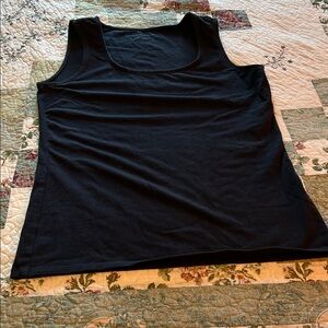 Coldwater Creek Black Cotton Blend Top